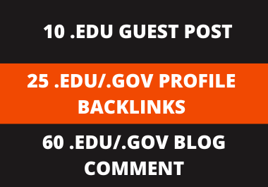 I will create high quality 95 dofollow. GOV/. EDU BAC...