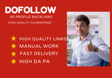 I will do manually 40 high quality profile backlinks ...