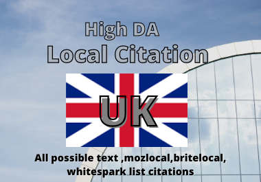 I will create 20 UK local listing or local citations ...