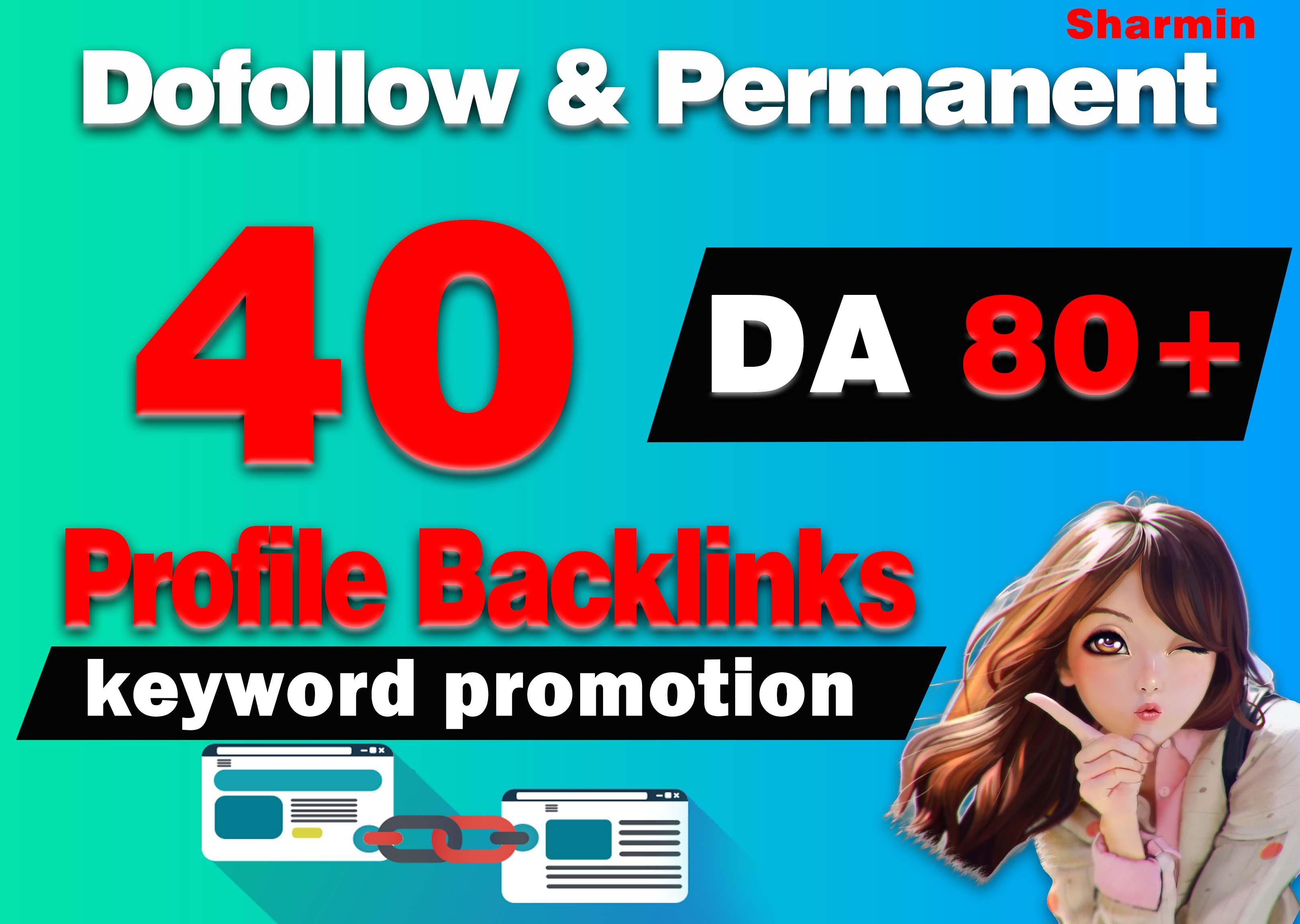 40 High Quality Profile Backlinks DA 80+ Link Buildin...