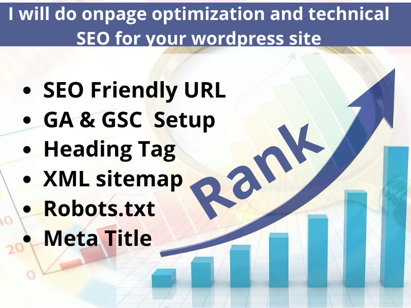 I will do onpage optimization and technical SEO for y...