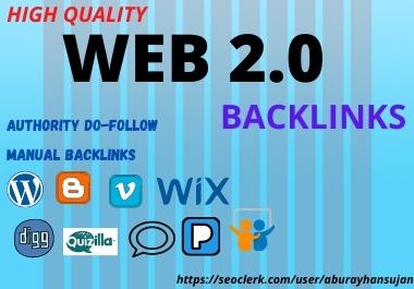 Build 30 High DA PA Web 2.0 Backlinks