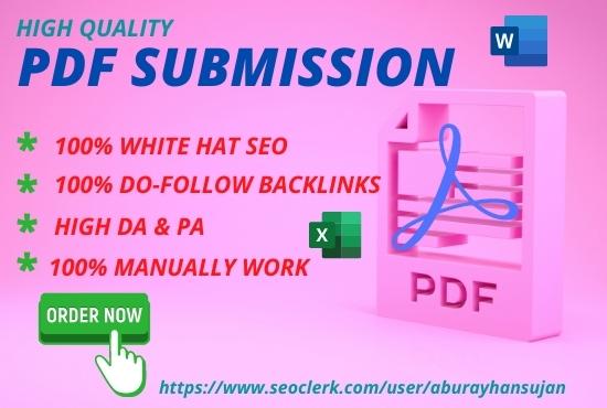 Build 31 PDF submission permanent backlinks to sharin...