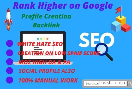 Build 31 high quality profile creation backlinks