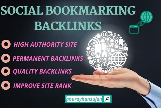 Build 30 social bookmarking submission on high author...