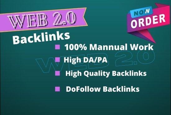 I Will Creat 10 SUPER HIGH AUTHORITY WEB 2.0 Backlink...