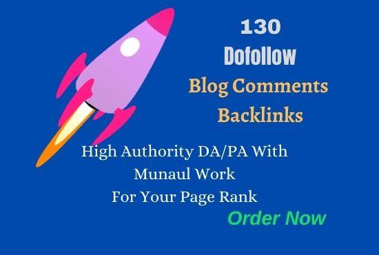 I will provide 130 DoFollow High DA Blog Comments Bac...