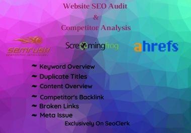 I will provide expert SEO report and competitor websi...