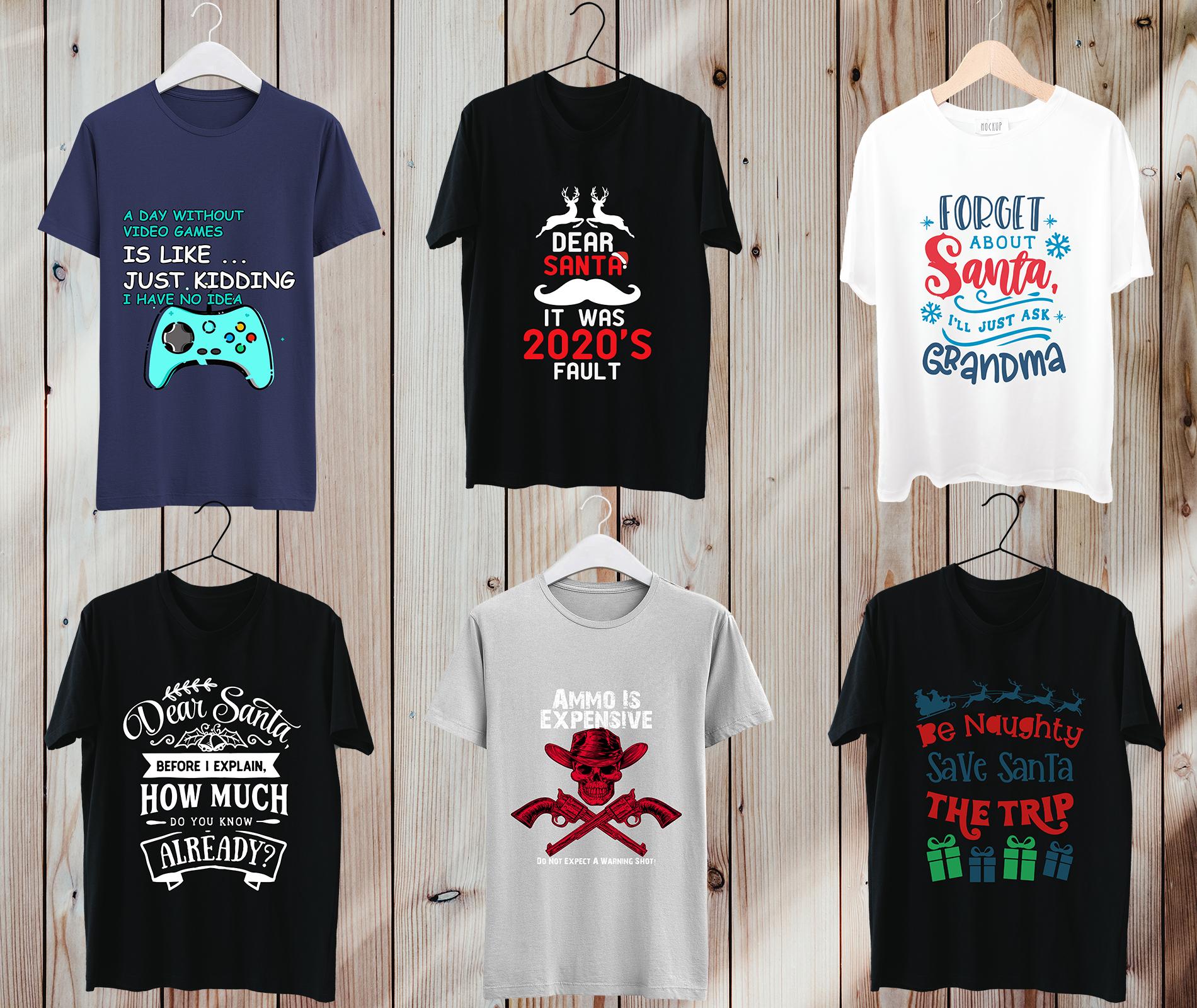 I will create 10 eye catching custom t shirt designs