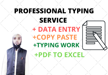 I will do data entry, copy paste, excel work for yo...