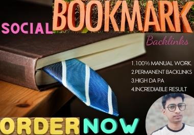 I will do manually 70 social bookmark submission back...