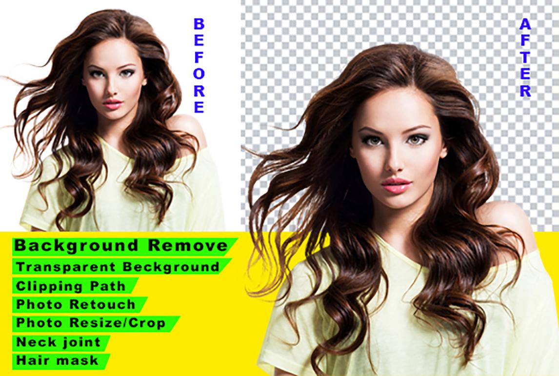 I will do clipping path background remove hair maskin...