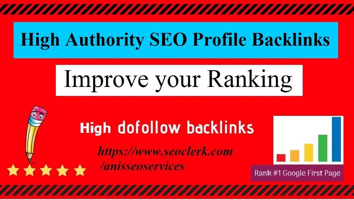 I will build 50 SEO Profile backlinks service for goo...