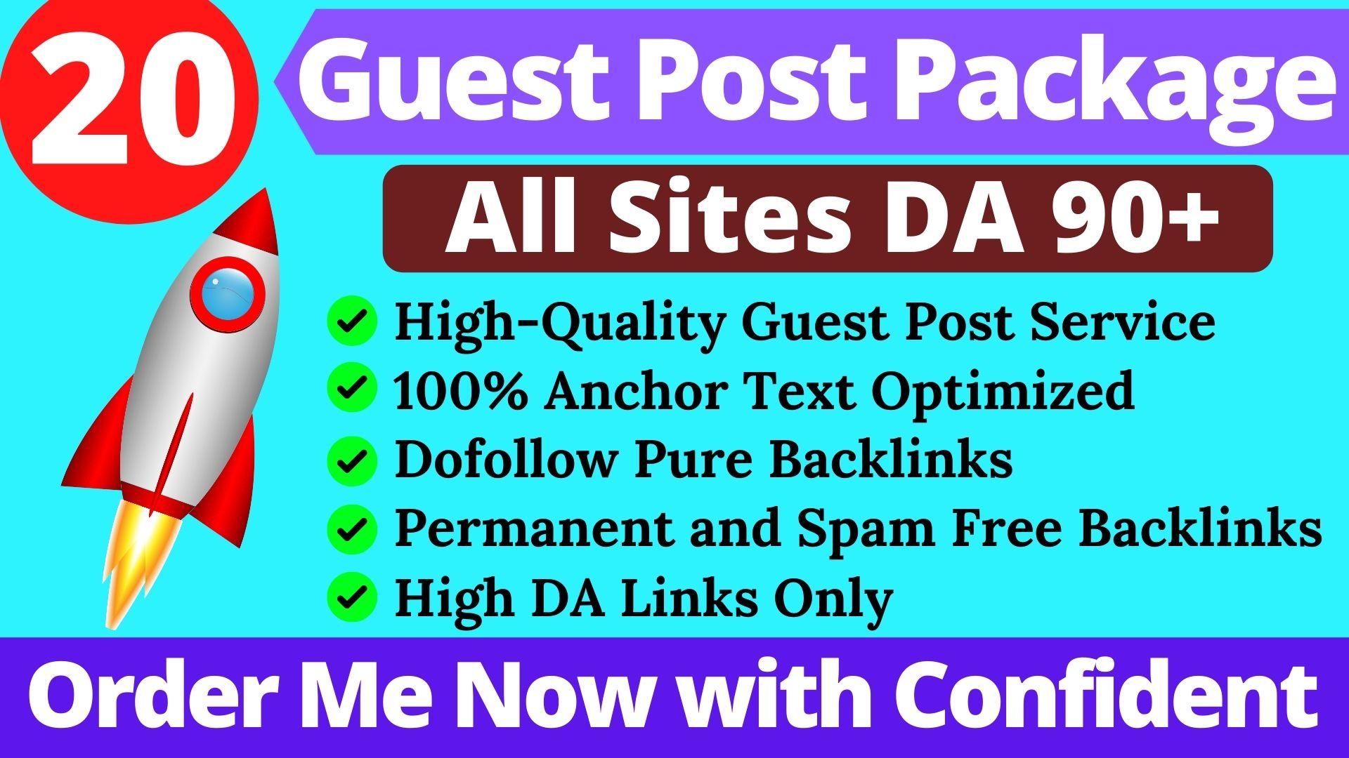 I will Write And Publish Guest Post On DA 90+ Website...