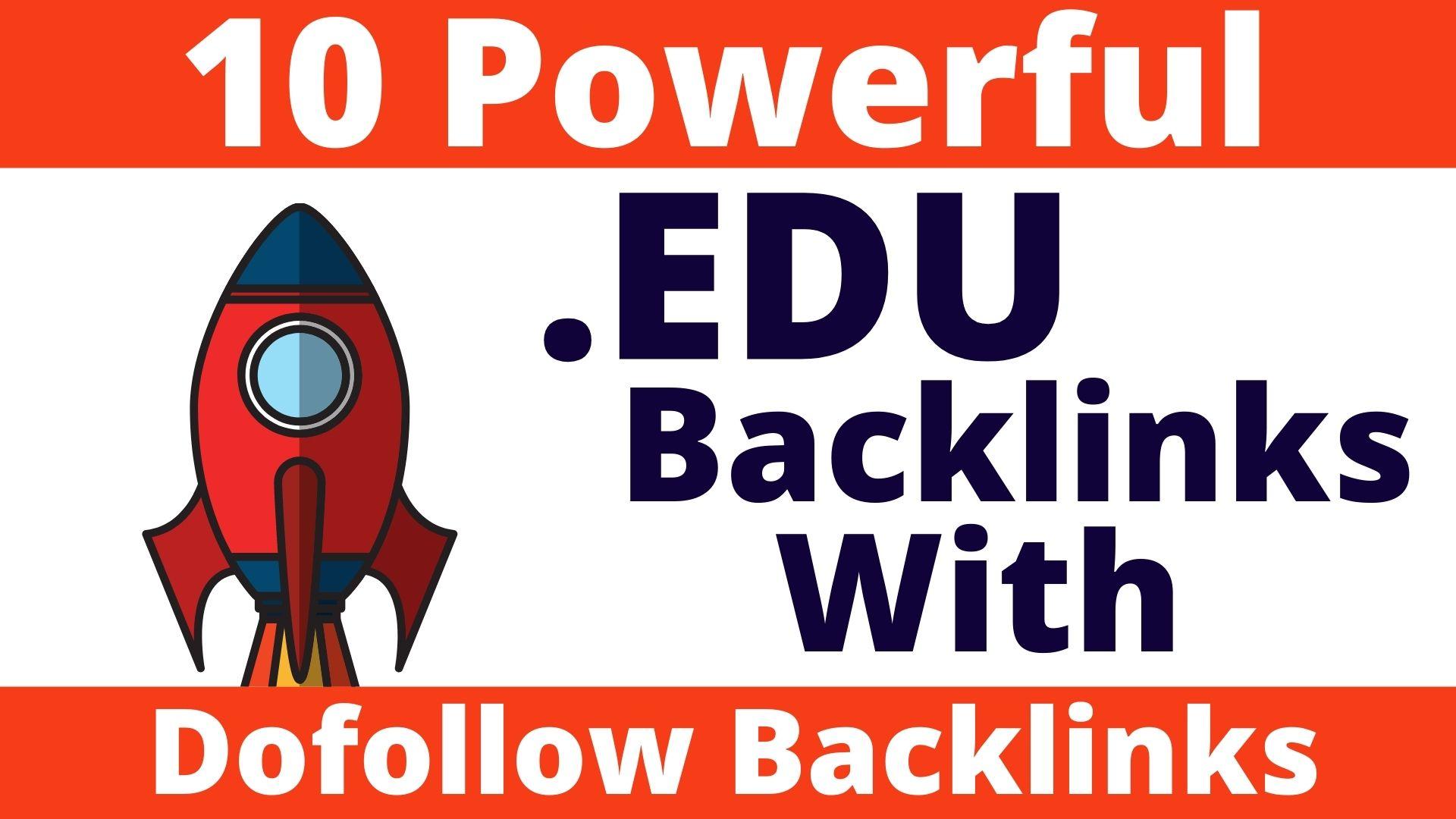 10 Powerful Profile. EDU Backlinks Manually Created f...