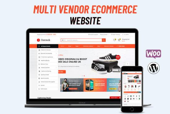 I will build a multi vendor ecommerce wordpress websi...