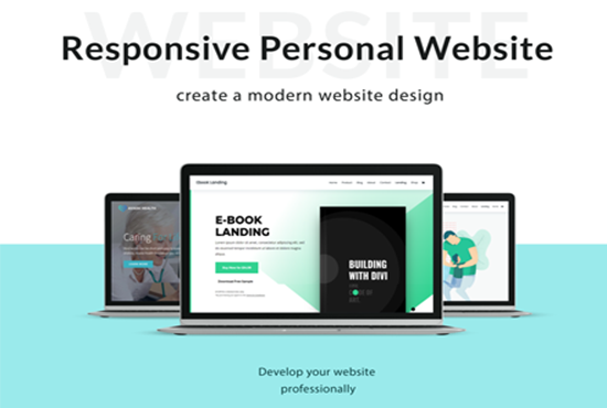 I will create a modern landing page or wordpress webs...