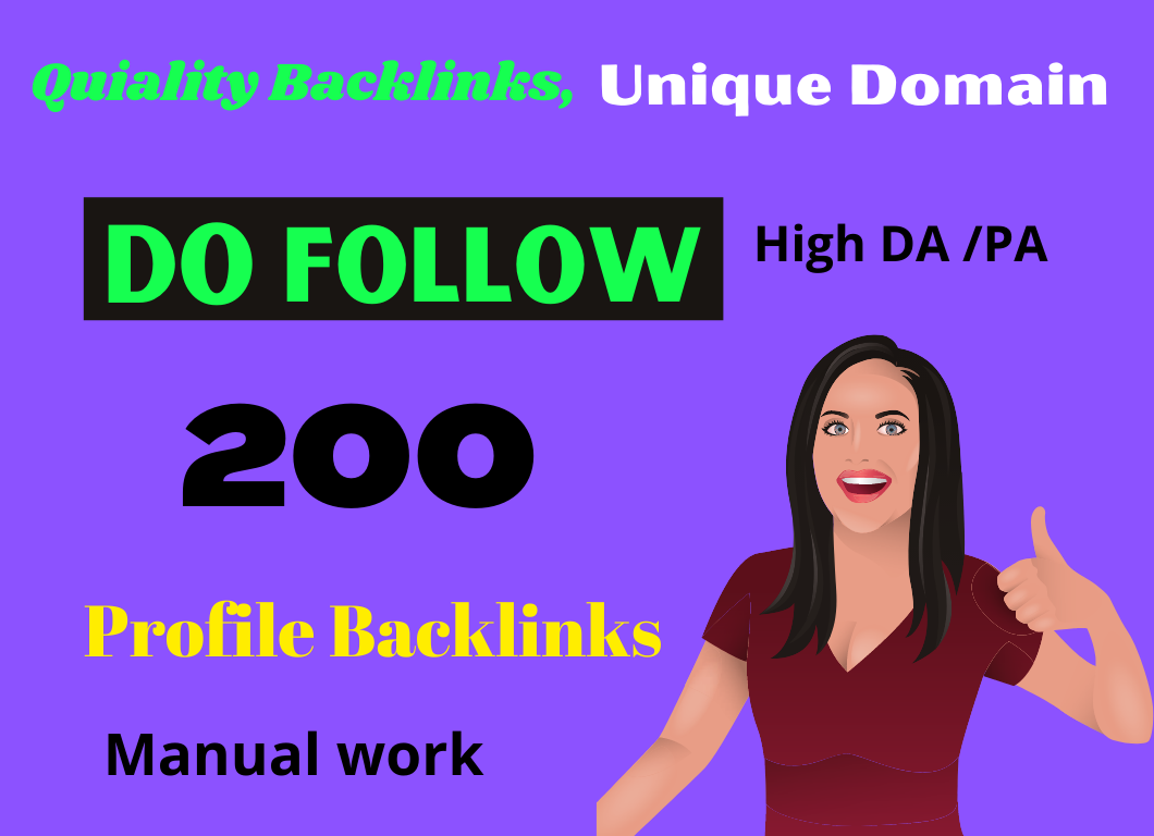 I Will Create 200 High Quality Dofollow Profile Backl...