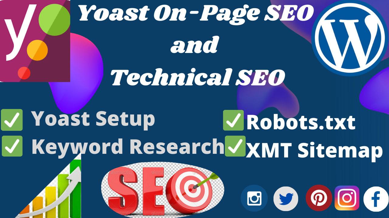 I will do On Page SEO optimization using yoast for wo...