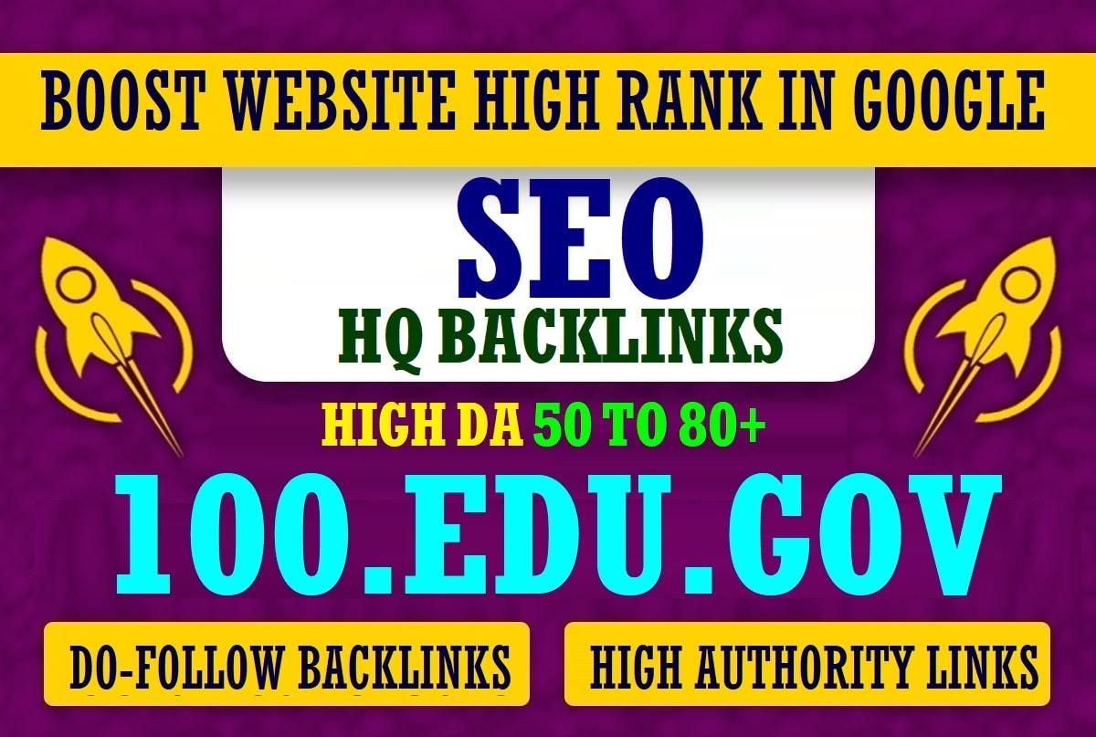 Manually Create 100 High Quality Gov and Edu Backlink...