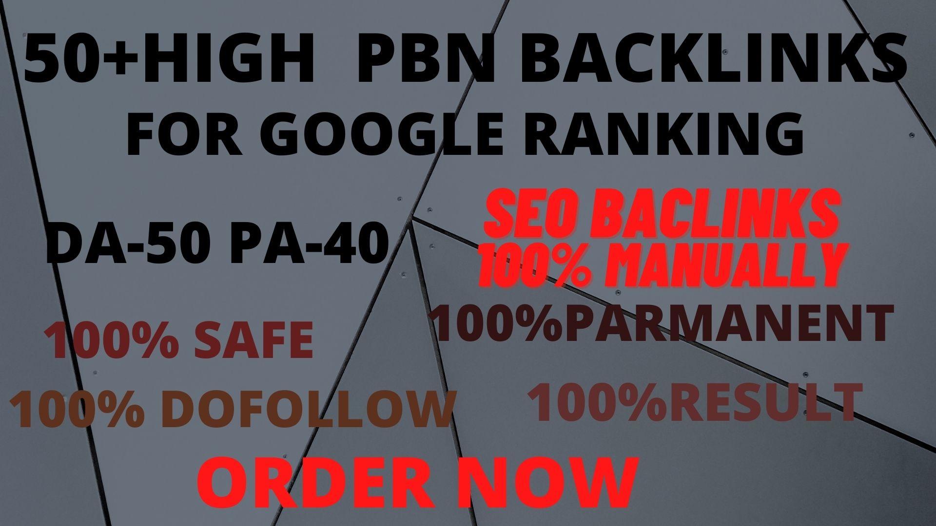 Get powerful 50+ pbn backlinks with high DA /PA on Yo...