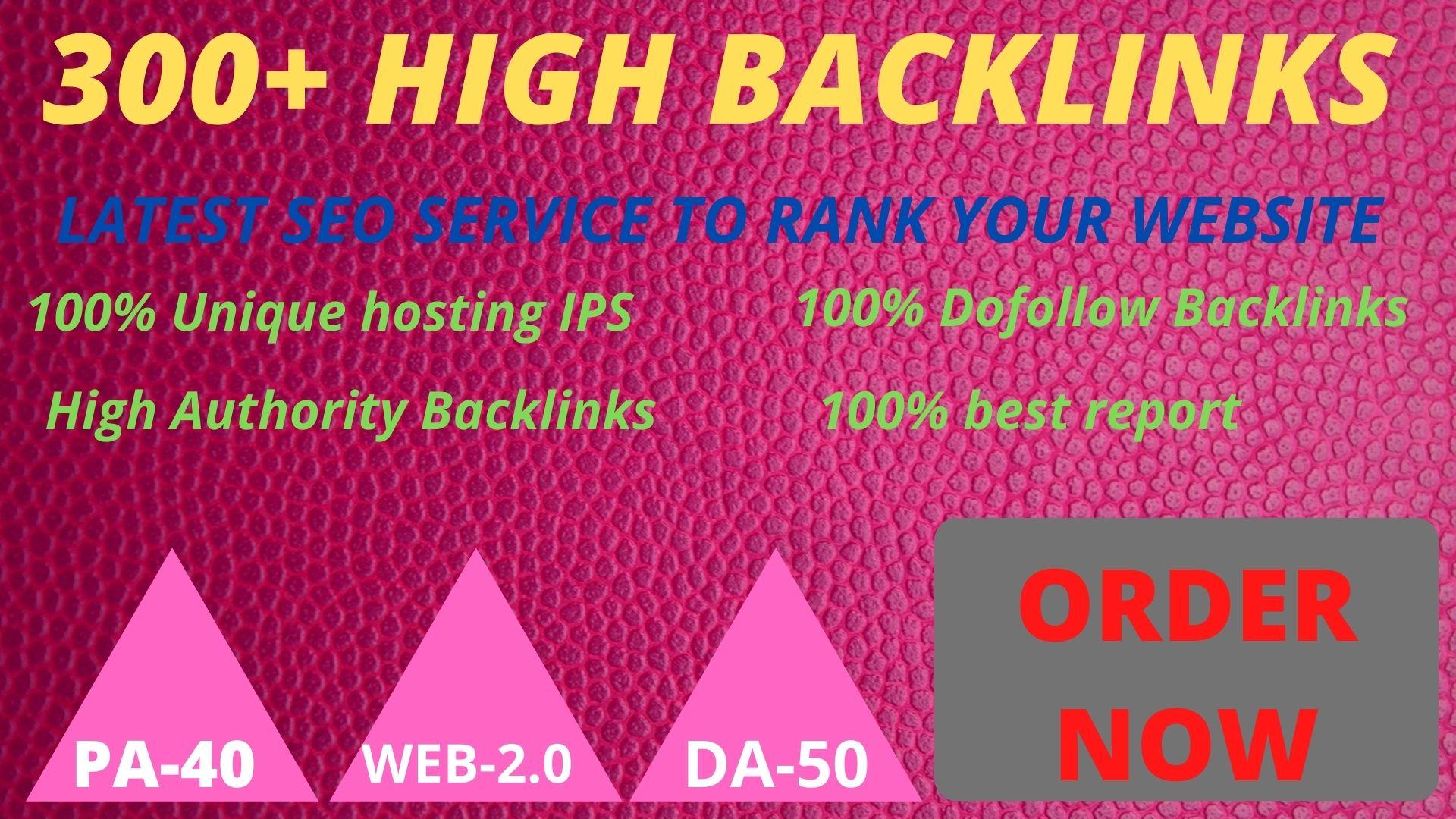 Get powerful 300+ pbn backlinks with high DA /PA on y...