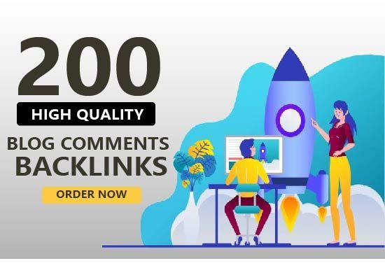 I will do 200 dofollow blog comments backlinks SEO hi...