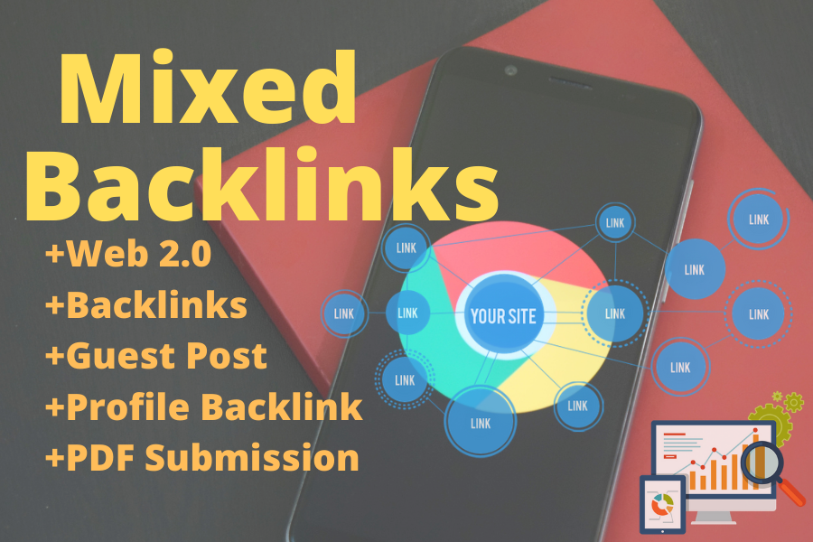 I will do 20+ mixed backlinks and high quality do-fol...