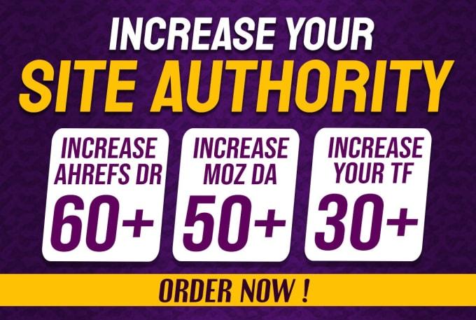 increase DA DR and tf majestic trust flow with high t...