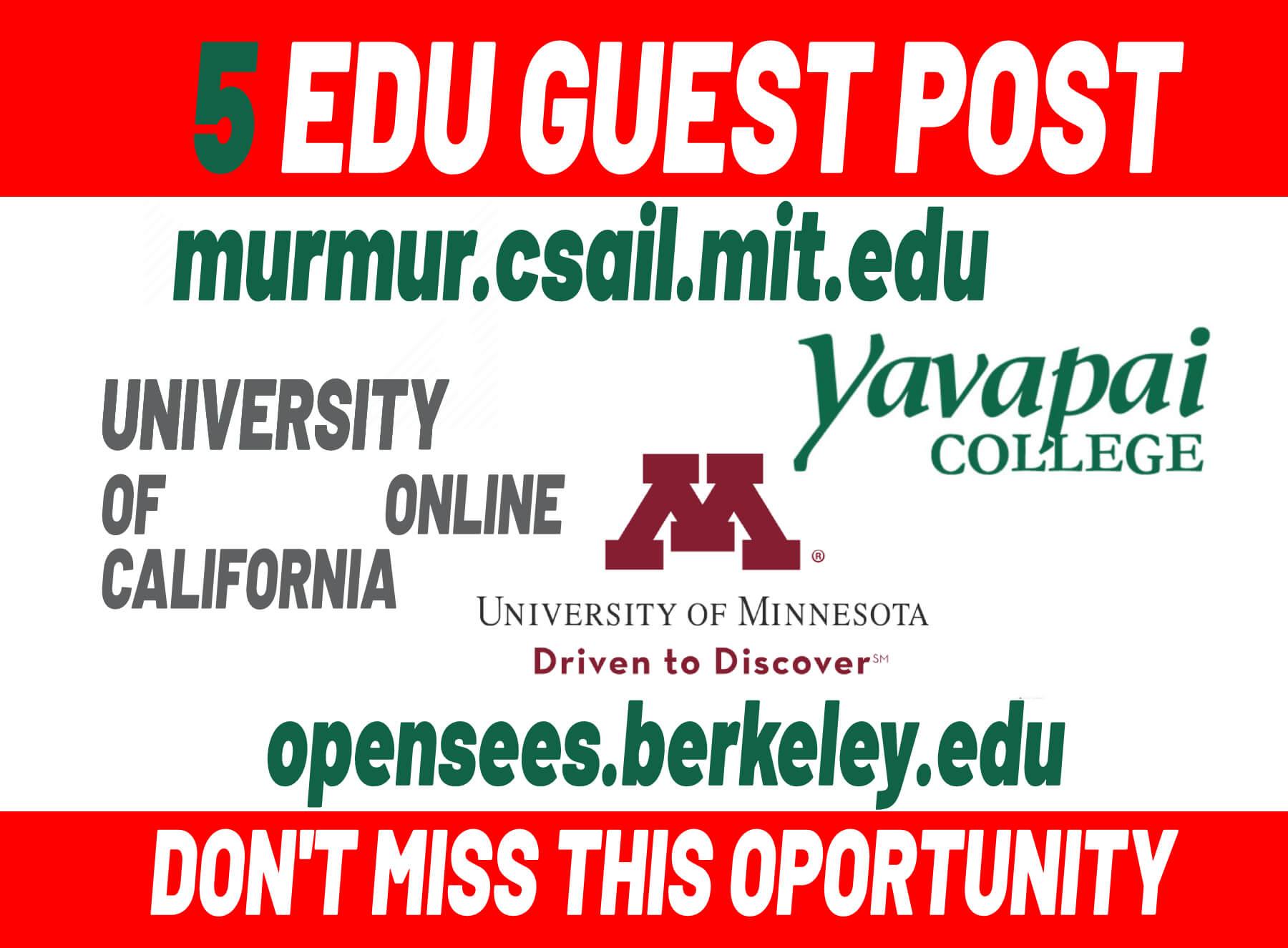 5 Premium DoFollow EDU Guest Post SEO friendly with B...