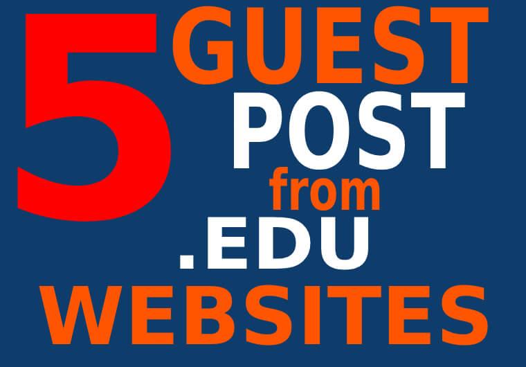 5 Premium dofollow EDU Guest Post backlinks on TOP UN...