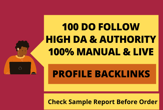 Manually 100 profile backlinks with high DA, PA with...