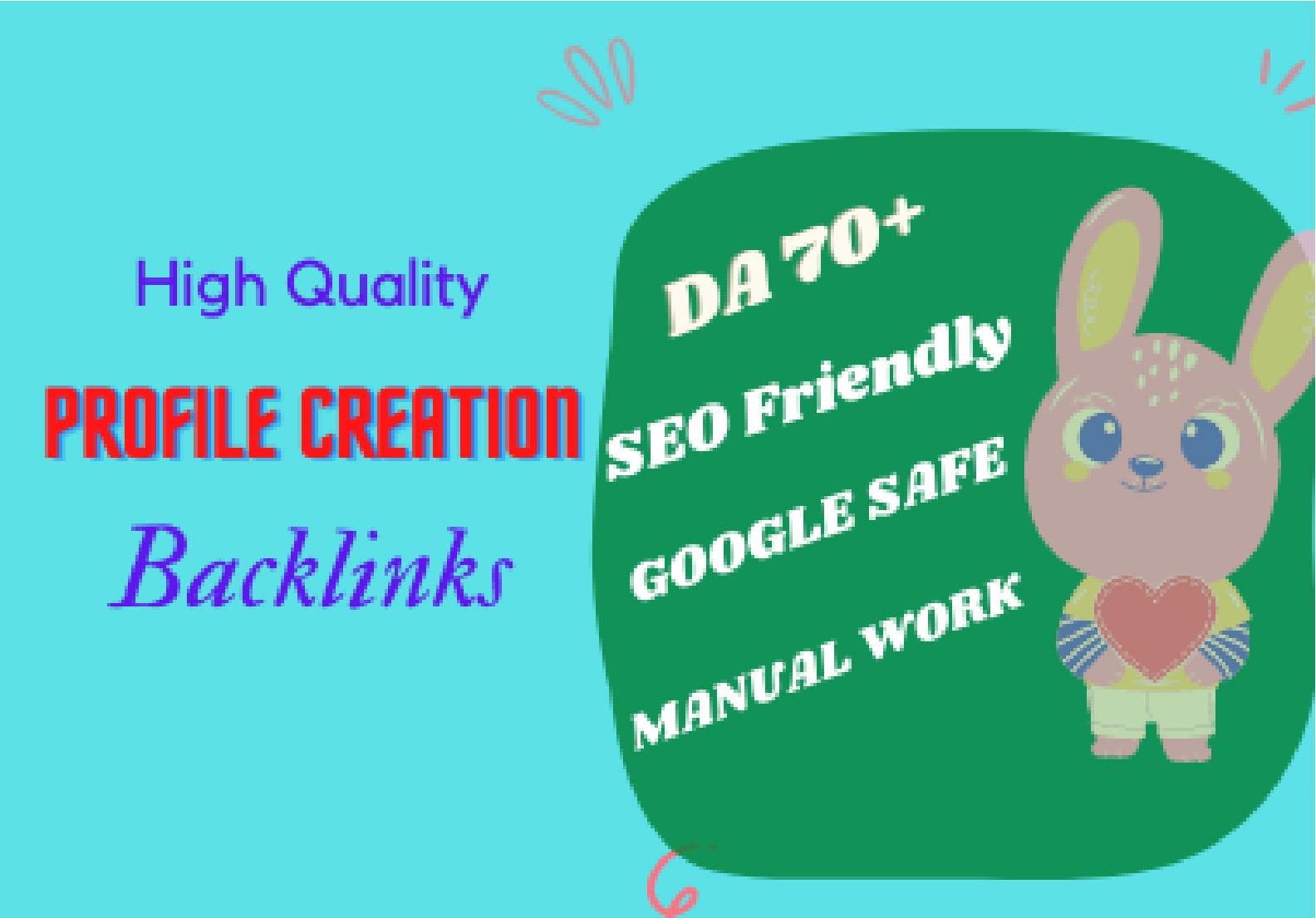 I will provide manually 75 Social Profile Backlinks P...