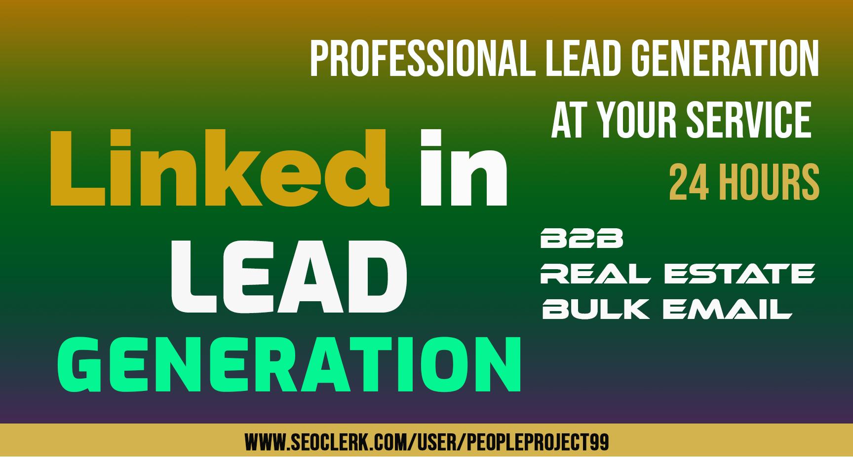 I will collect b2b, real estate, lead generation on...