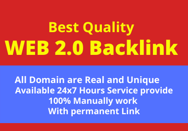 30 Web 2.0 High Quality Backlink Create in High Da SI...