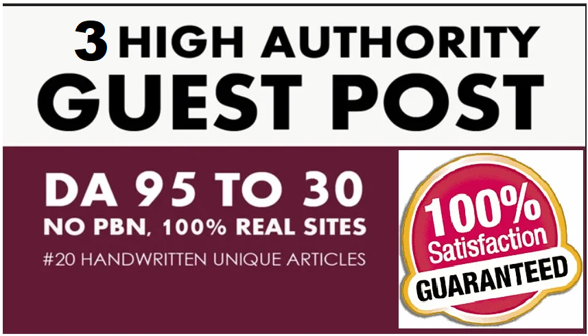 write and publish 3 guest post with high da at dofoll...