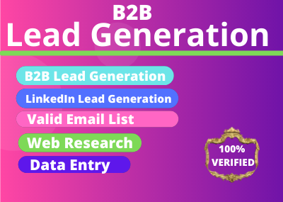 Do 100 Targeted B2B Lead generation Collect Linkedin ...