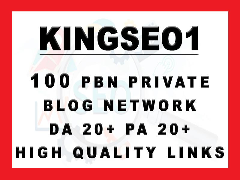 KINGSEO Provide 100 PBN DA 20+ PA 20+ High Quaity Lin...