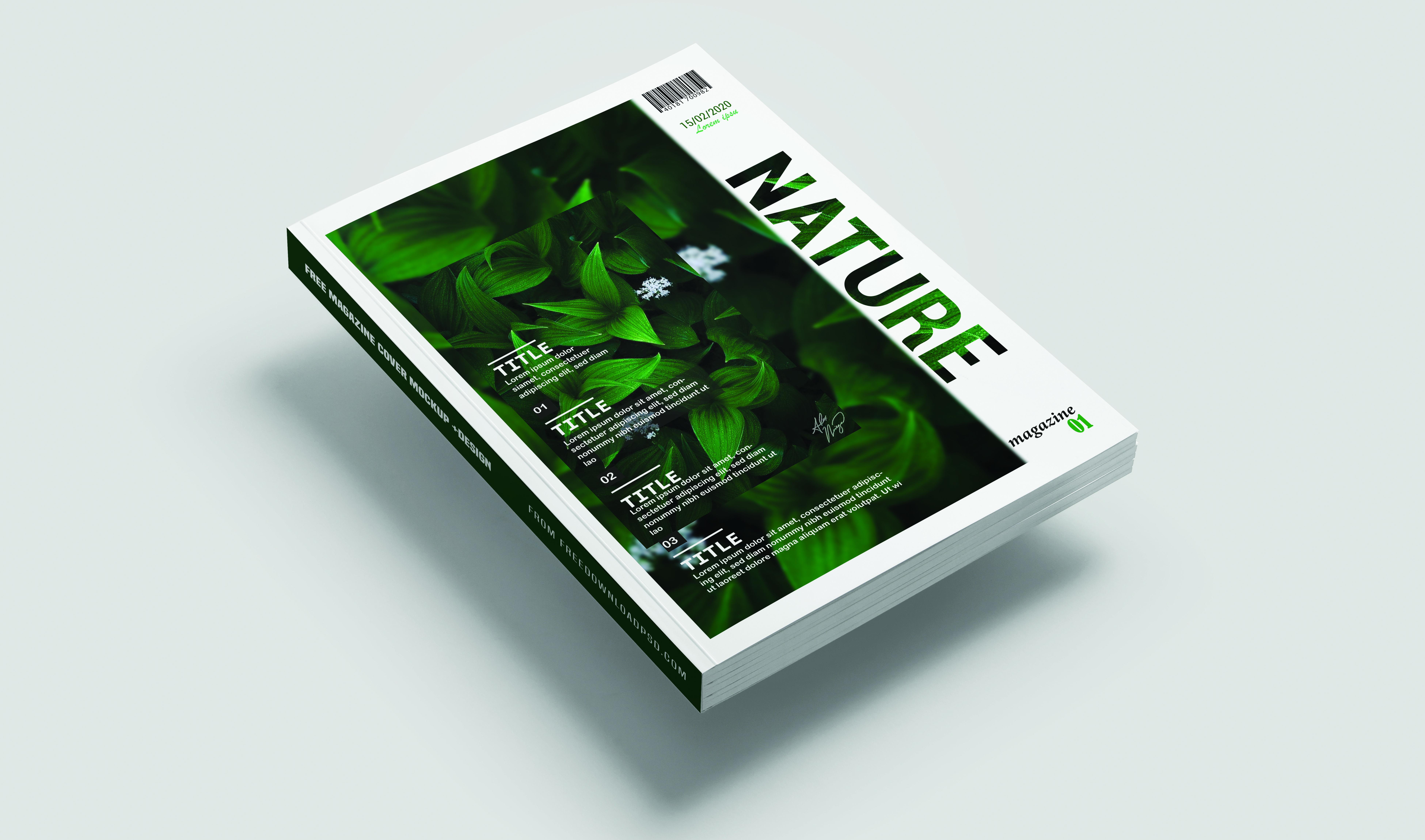 I will design a creative magazine cover for you.