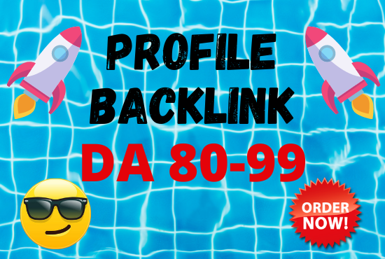 60 powerful profile backlinks with DA 80-99