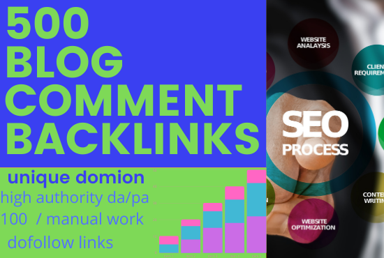 i will 500 blog comment seo dofollow backlinks on uni...