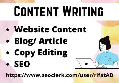 SEO friendly Website Content Writing Service from 500...