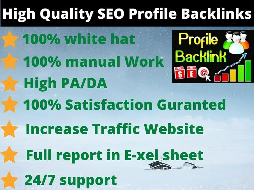 I will create 50 high DA profile creation backlink by...
