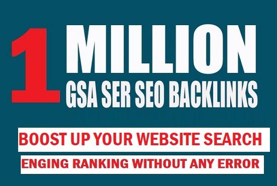 I will build 1M tire 2/3 GSA SER backlinks for your r...
