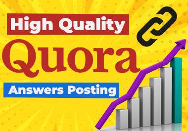 I will Provide 30 Quora answers with clickable Backli...