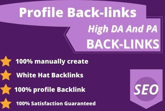 I will do 55 High Authority Profile Backlinks Manuall...