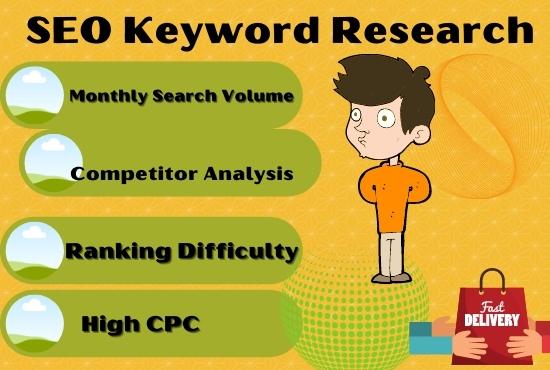 I will Do SEO keyword Research with 1 competitor Anal...