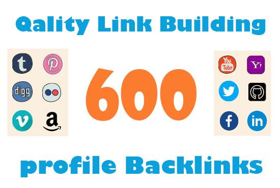 I will do 600 high quality profile backlinks for manu...