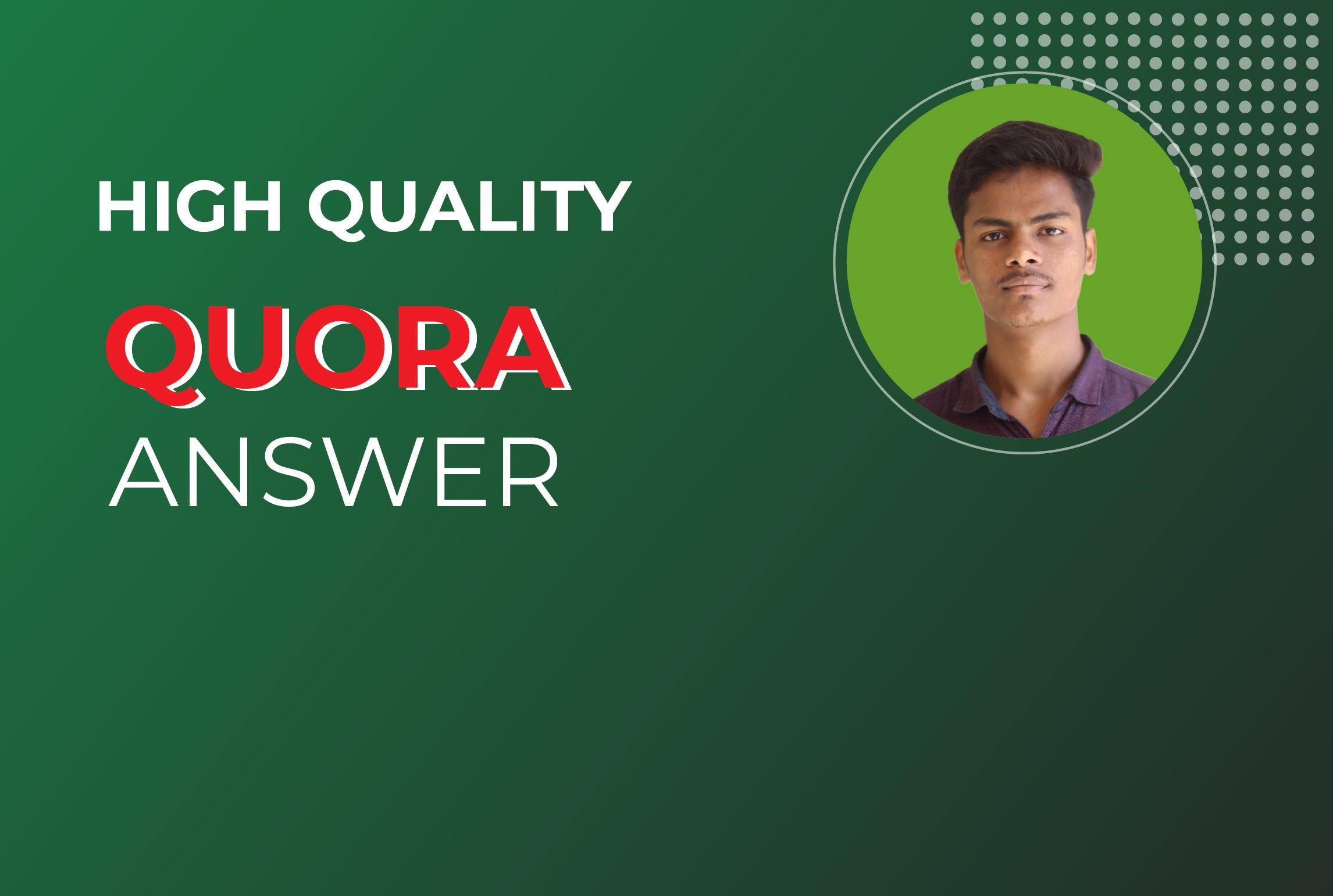 I will Promote Your website 10 High Quality Quora Ans...