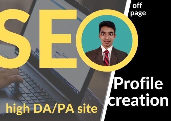 I will create 20 social profile backlinks manually